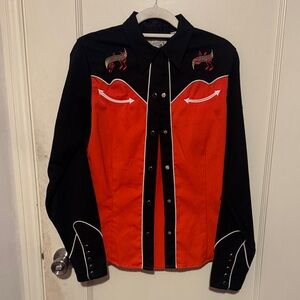 Vintage Western Style w/ music notes embroidery